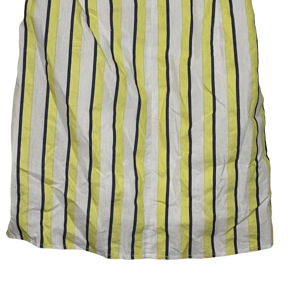 Cupcakes & Cashmere Womens Sun‎ Dress Size 2 Yellow Blue White Striped Lined - Picture 3 of 5